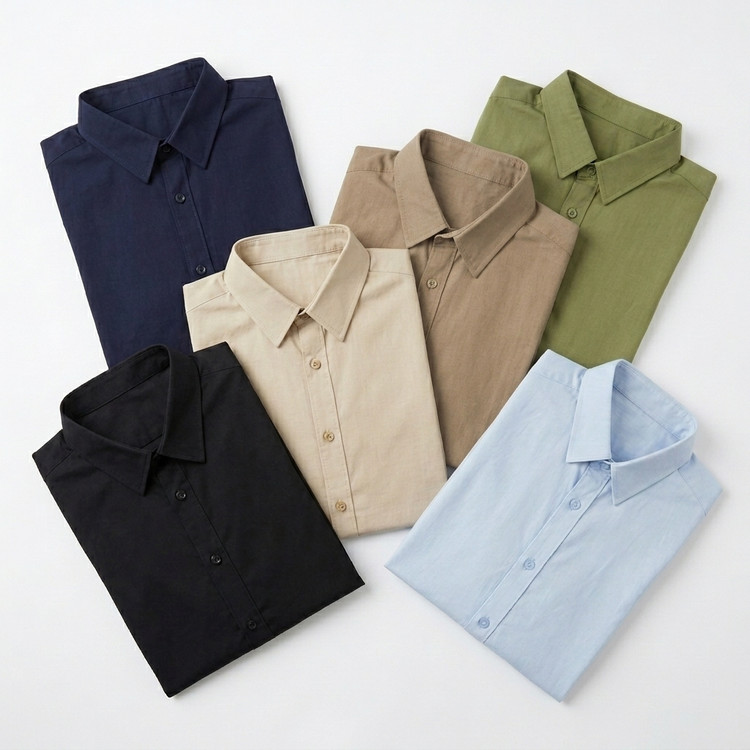 پیراهن مردانه لینن آستین کوتاه مدل Linen کژوال
